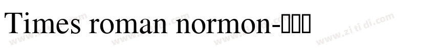 Times roman normon字体转换